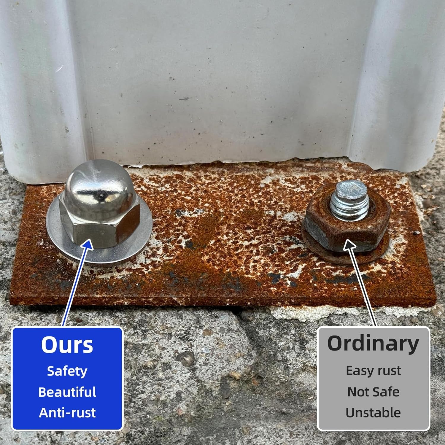 #6-32 Stainless Steel Acorn Nuts, 304 Stainless Hex Cap Nuts, 100 Piece Set