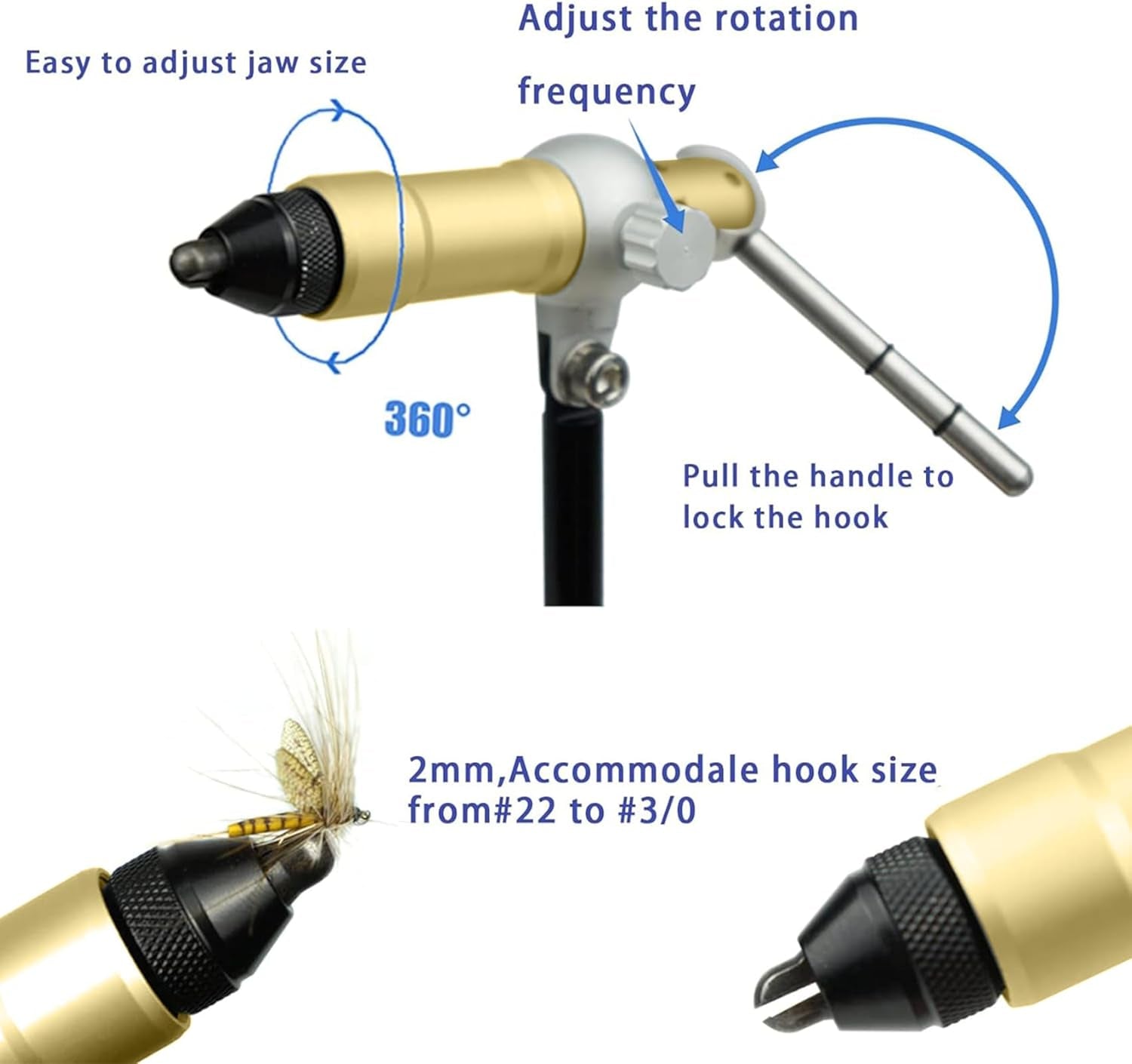061 Boulder Travelling Vise Fly Tying Vise 360 Degree Rotation Ultra Light Fly Tying Equipment