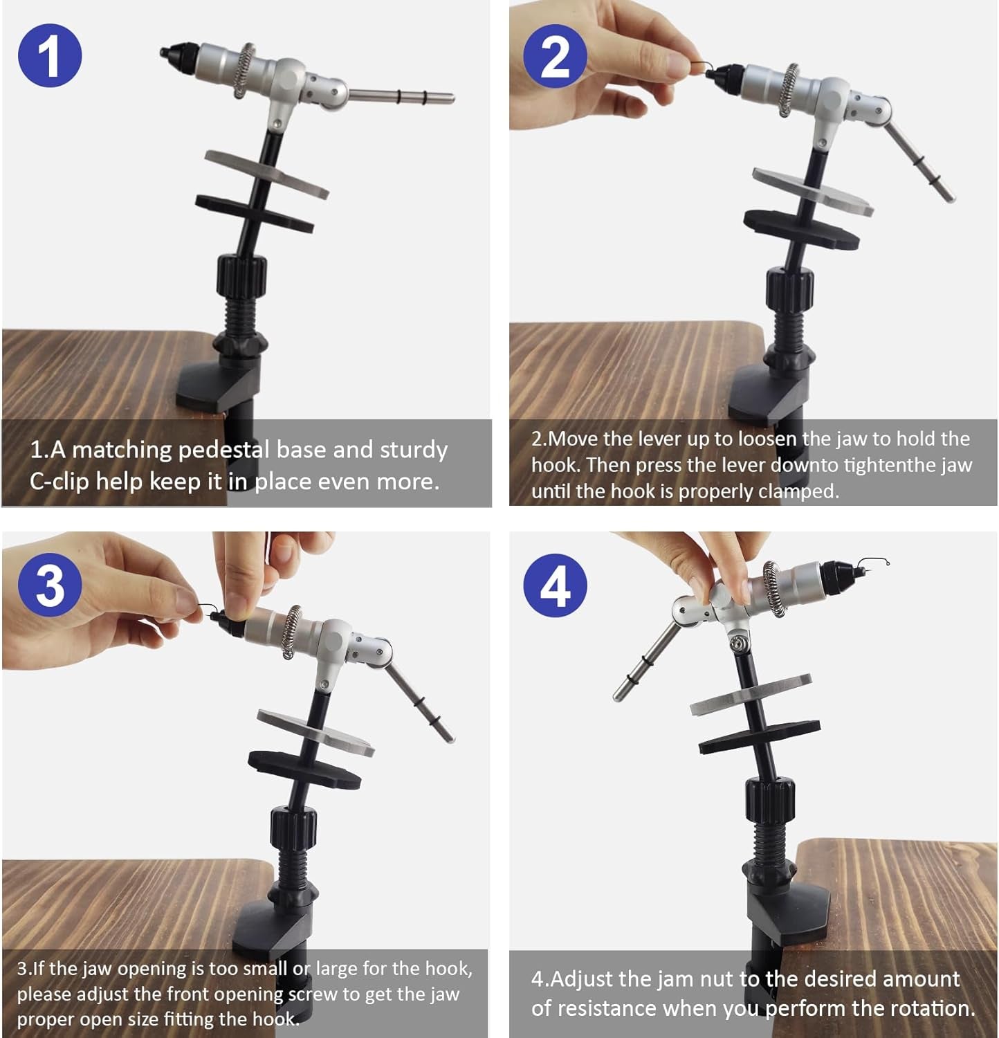 061 Boulder Travelling Vise Fly Tying Vise 360 Degree Rotation Ultra Light Fly Tying Equipment